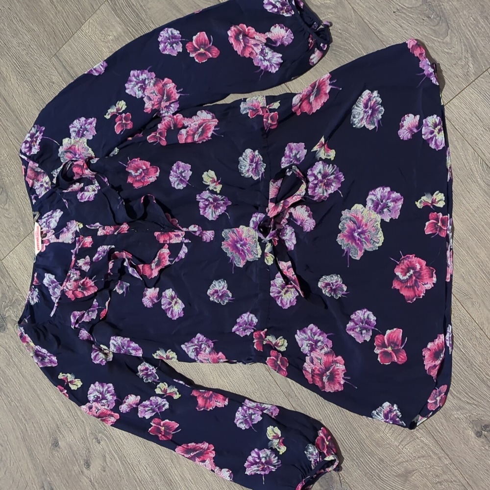 Rebecca Taylor Silk Floral Tunic Blouse